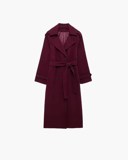 SOKYND Amelia Autumn Winter Coat Coats & JacketsBurgundyS