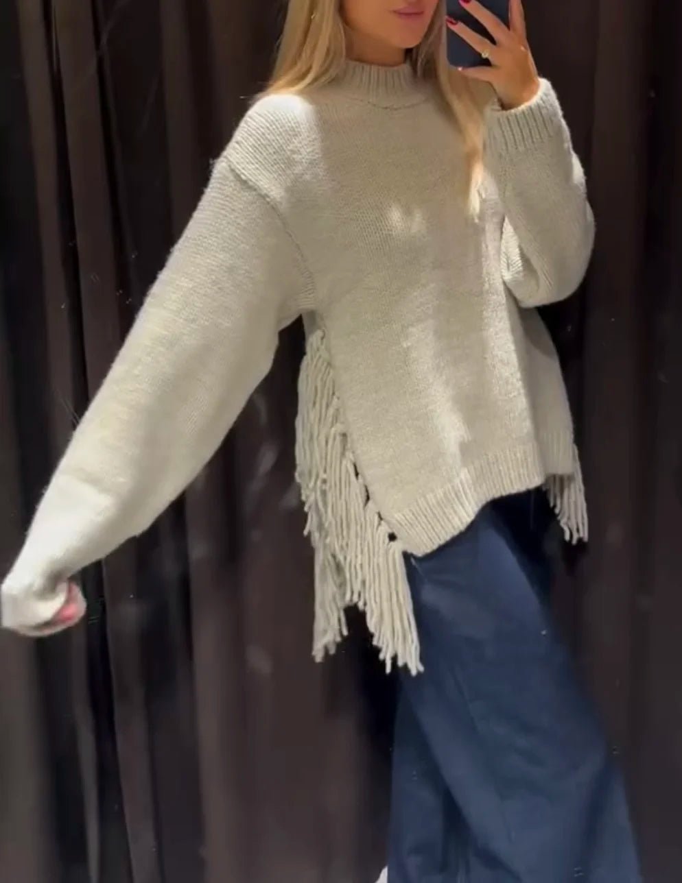SOKYND Amy Tassel Knit Sweater SweaterSOKYND-469655-S-OS-75895S