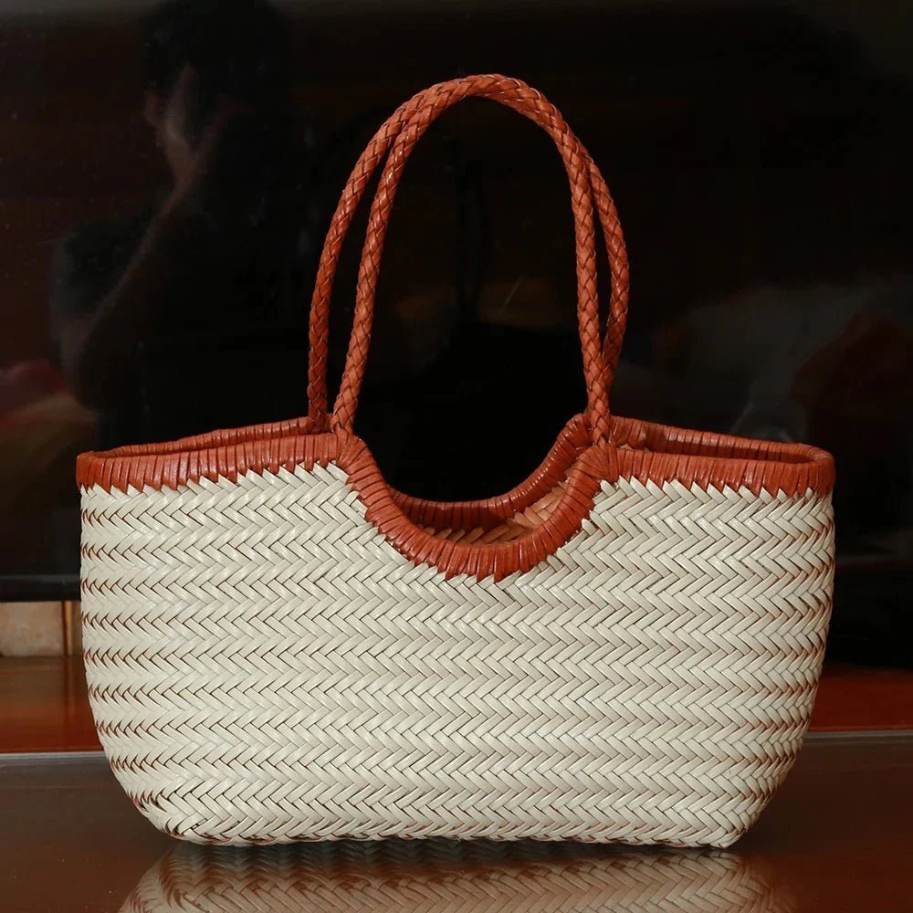 SOKYND Aneta Woven Tote Bag HandbagsSOKYND-481047-GRE-S-71255GreenS