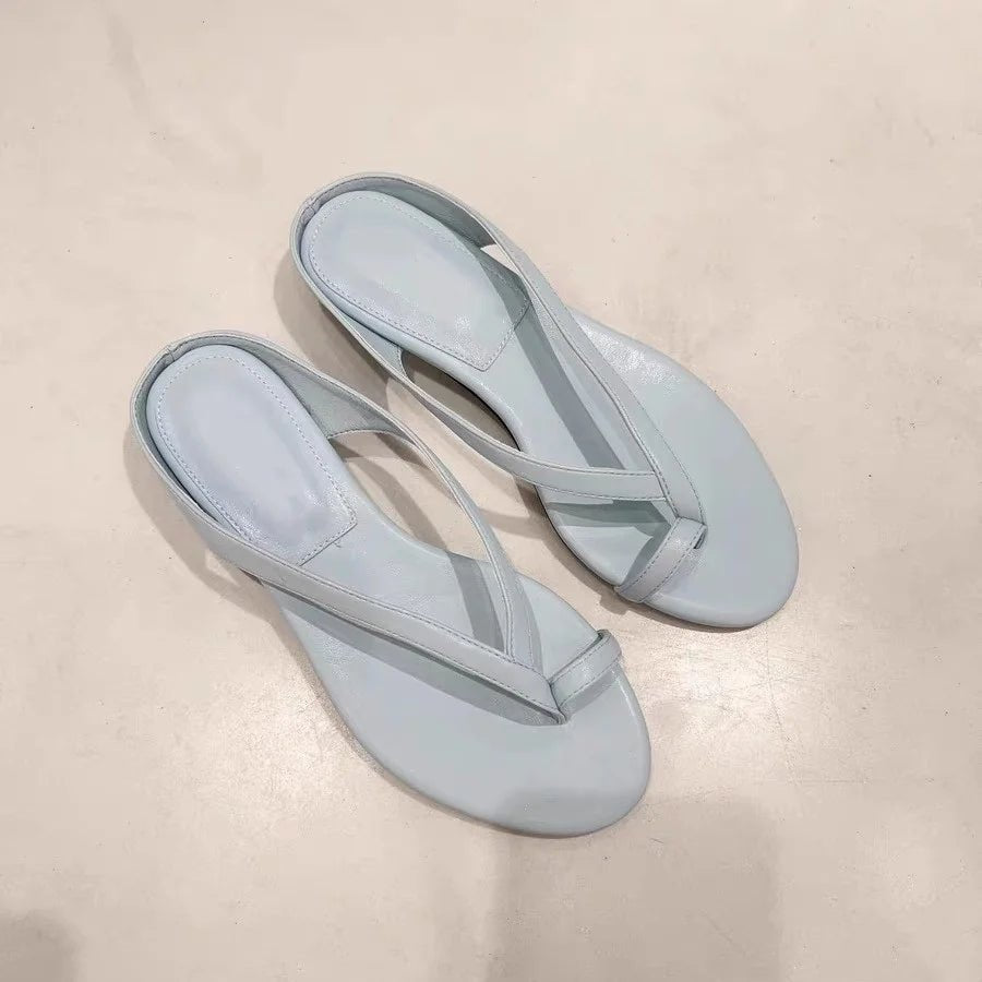 SOKYND Angela Clip Toe Flat Slipper ShoesSOKYND-910551-BLA-39-04439Black39