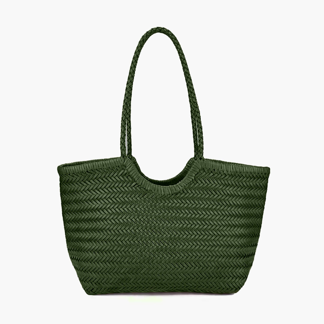 SOKYND Anna Woven Faux Leather Bag BagsJJ1774219786661852400GreenRegular