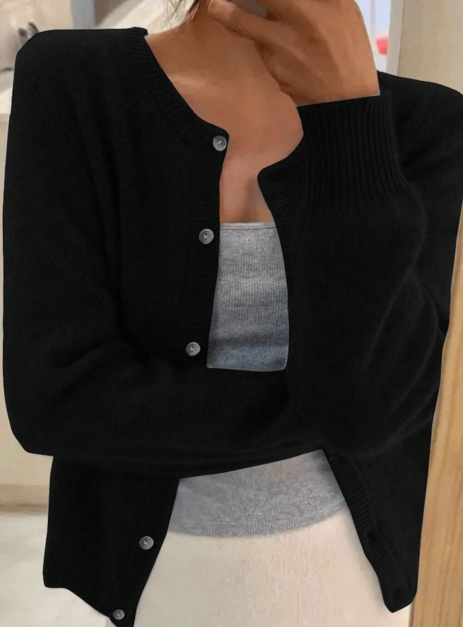 SOKYND Annie Button Front Knit Cardigan CardiganSOKYND-545431-BLA-M-86007BlackM