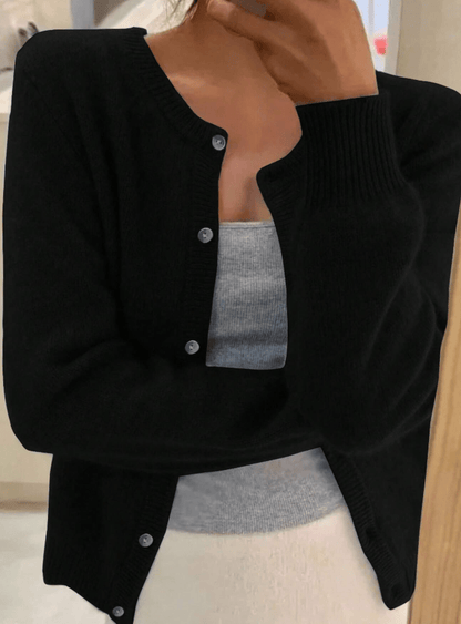 SOKYND Annie Button Front Knit Cardigan CardiganSOKYND-545431-BLA-M-86007BlackM