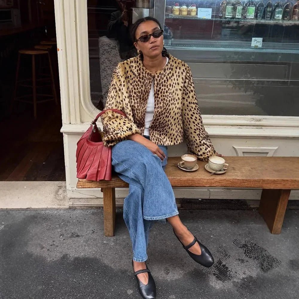SOKYND Annie Leopard Faux Fur Jacket JacketSOKYND-519063-S-OS-05943S