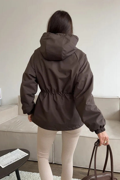 SOKYND Camila Waterproof Hooded Jacket Coats & JacketsBrownM
