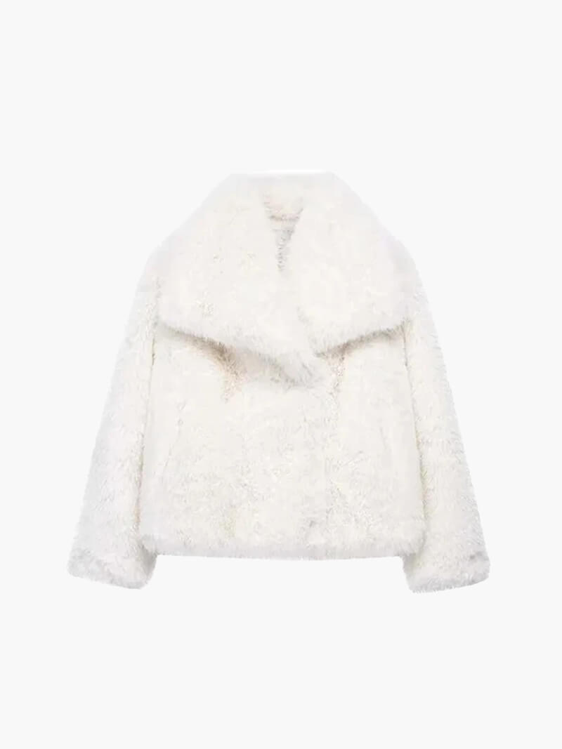 SOKYND Carley Faux Fur Coat Coats & JacketsuV1767356248746260313WhiteS