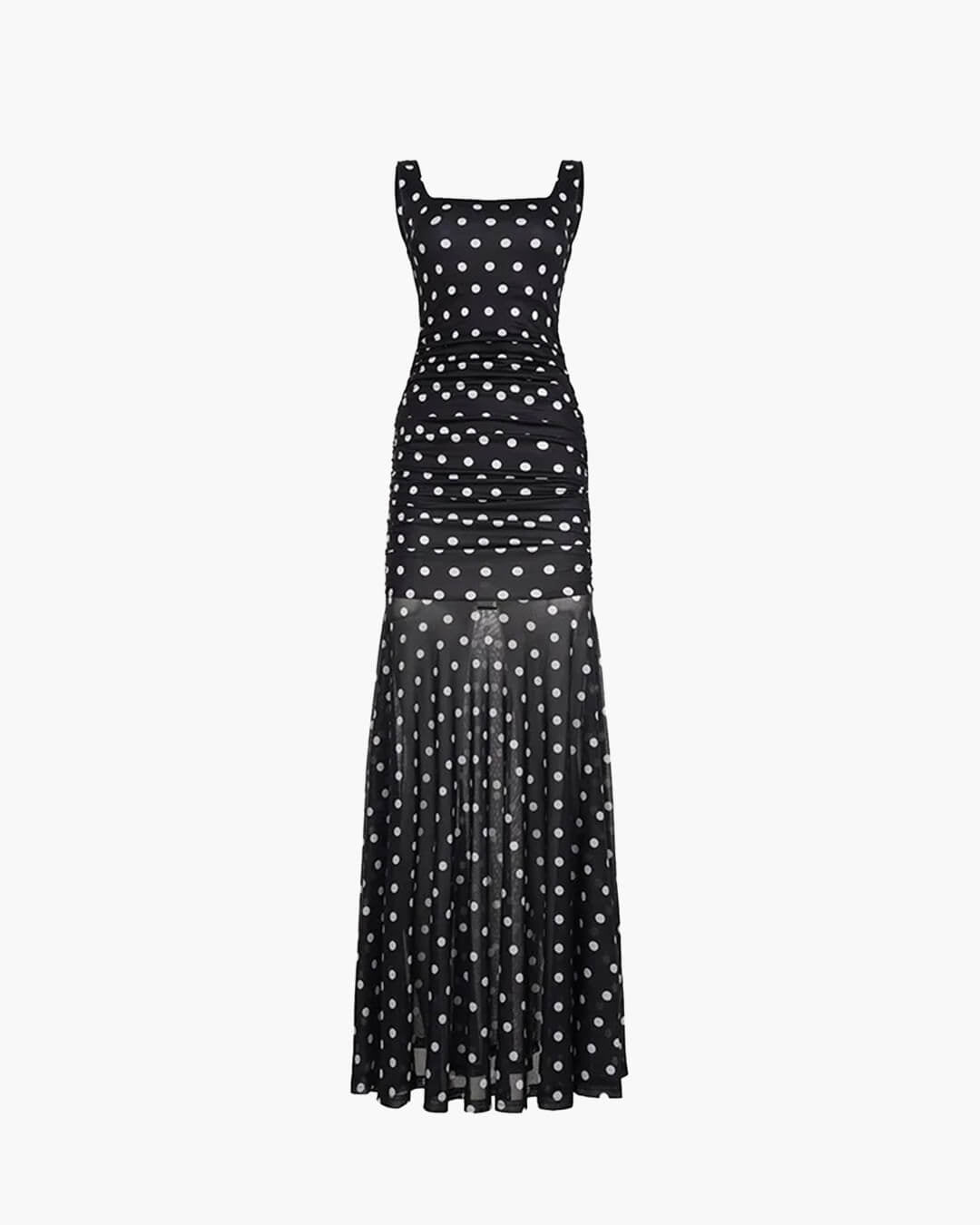 SOKYND Cecile Psychedelic Swirl Bodycon Dress DressBlackL
