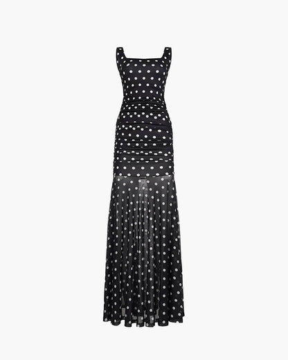 SOKYND Cecile Psychedelic Swirl Bodycon Dress DressBlackL