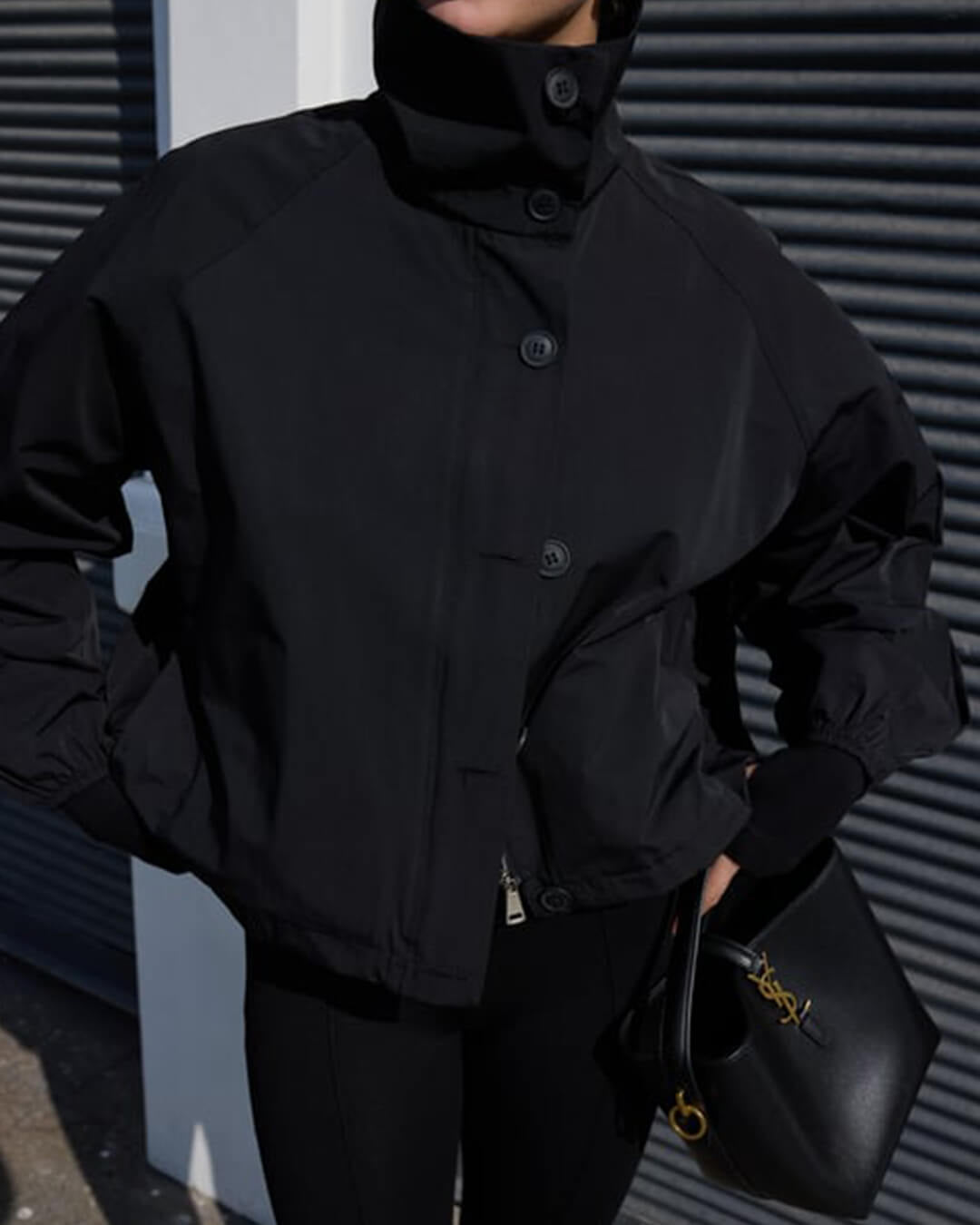 SOKYND Celeste High - Neck Jacket Coats & JacketsBlackS