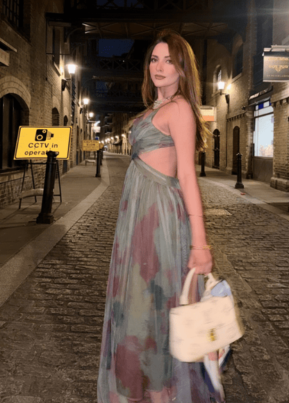 SOKYND Cloe Floral Tulle Maxi Dress DressSOKYND-727703-GRE-S-00215GreenS