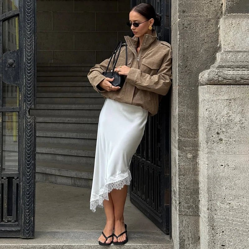 SOKYND Connie Asymmetric Midi Skirt Skirtsjc1772777205899145322S