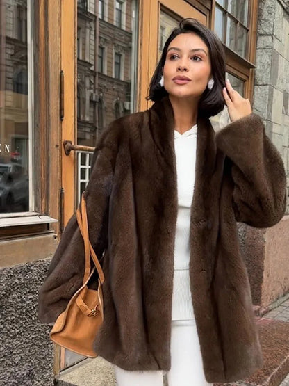SOKYND Daniela Belted Faux Fur Jacket JacketSOKYND-397911-L-OS-15991L