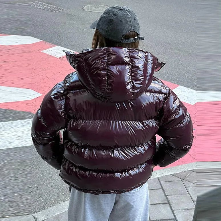 SOKYND Davina Hooded Puffer Jacket Coats & JacketsmR1767356248747396519BurgundyM