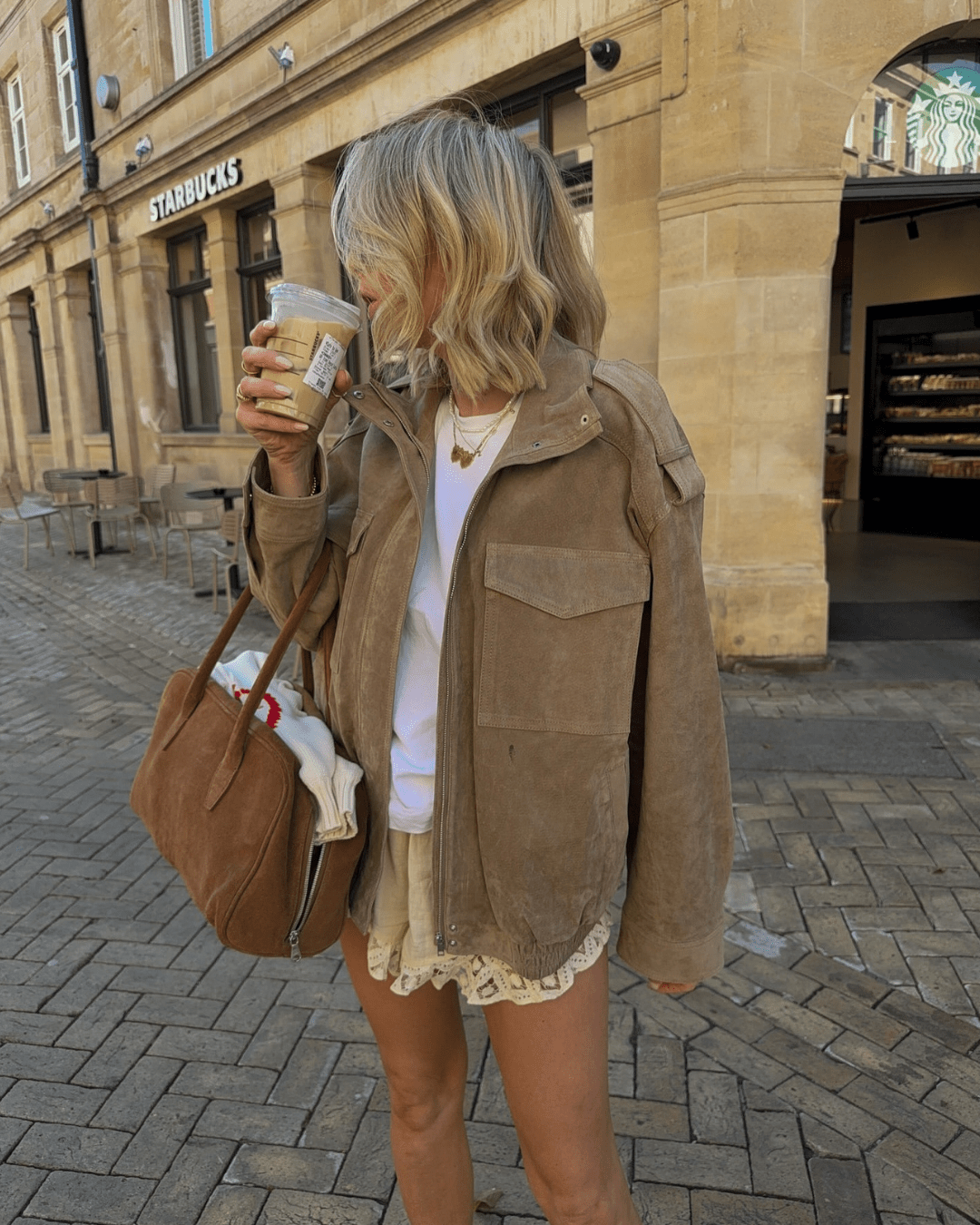 SOKYND Delphine High - Neck Suede Jacket Coats & JacketsSandS