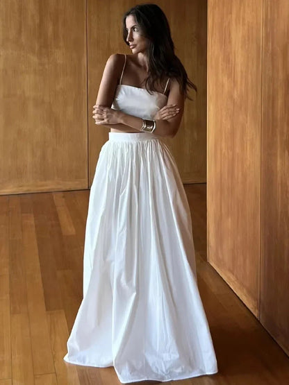 SOKYND Diandra Strappy Crop Top Two-Piece Set Matching SetsSOKYND-038871-WHI-S-94807WhiteS