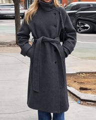 Dolly Long Belted High Collar Coat
