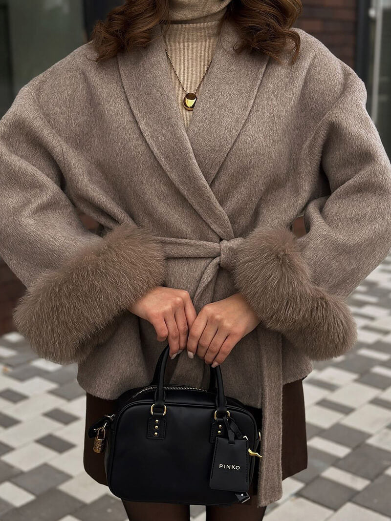 SOKYND Ellianna Faux Fur Coat Coats & JacketsoX1767356248752421867BrownS