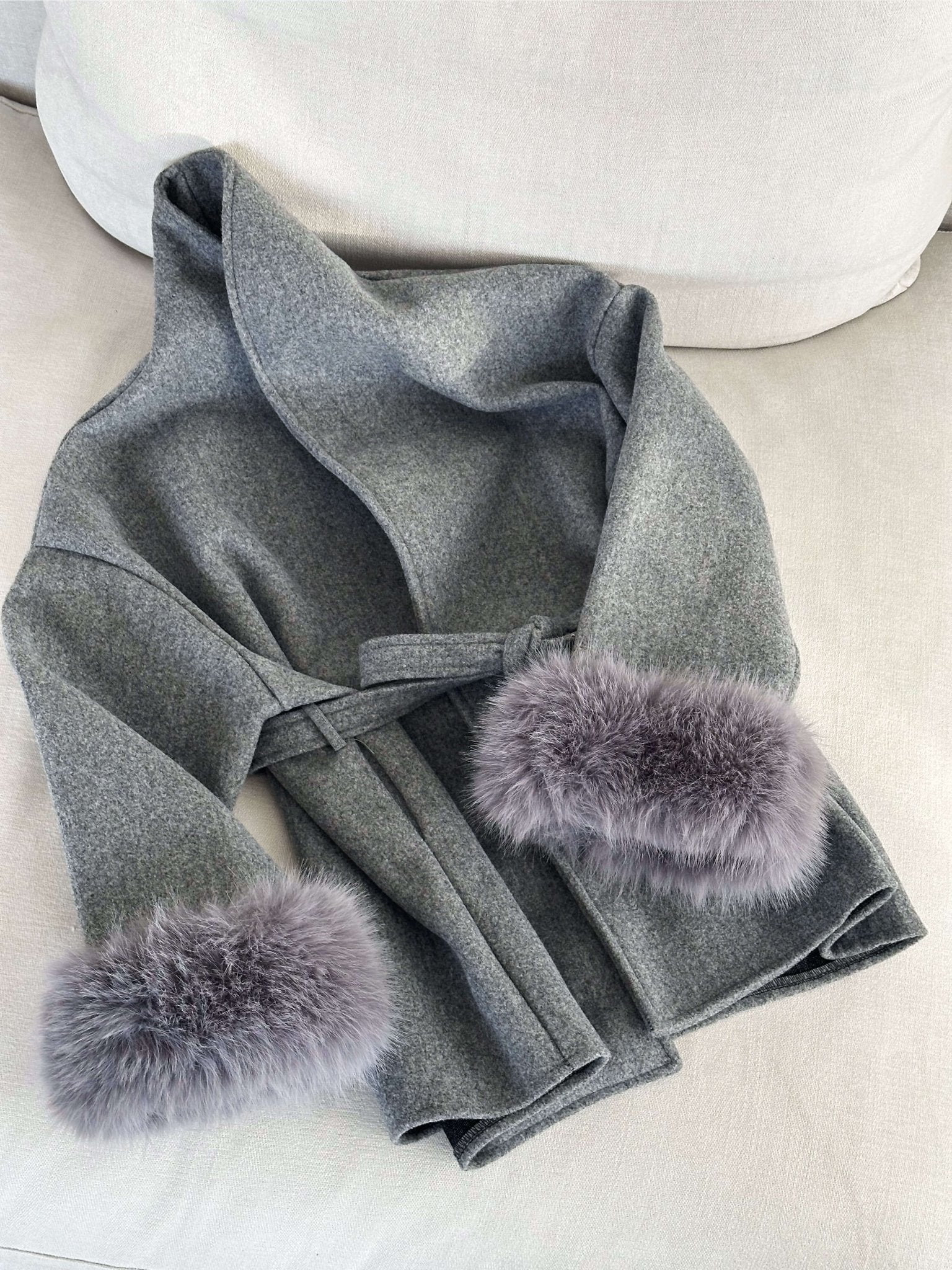 SOKYND Ellianna Faux Fur Coat Coats & JacketsCm1767356248751930600GrayS