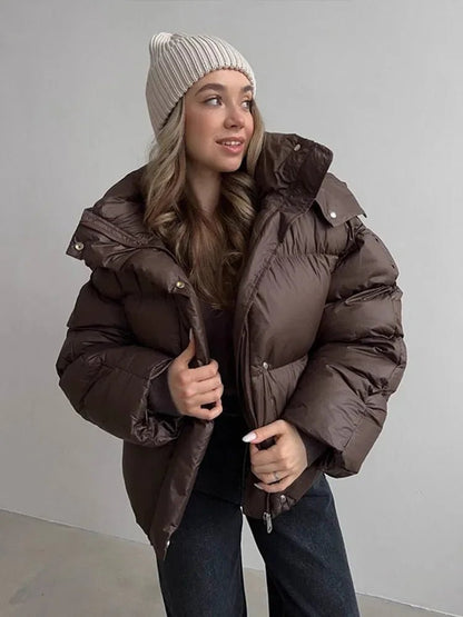 SOKYND Ellie Lightweight Puffer Jacket JacketSOKYND-336983-BRO-L-86327BrownL