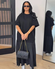 Emilia Abito Midi Plissettato Patchwork