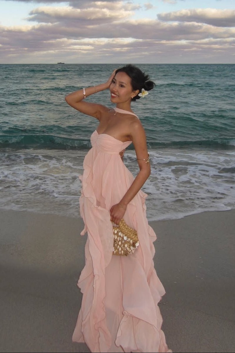 SOKYND Emmi Strapless Ruffled Maxi Dress DressSOKYND-866519-BAB-S-82775Baby PinkS