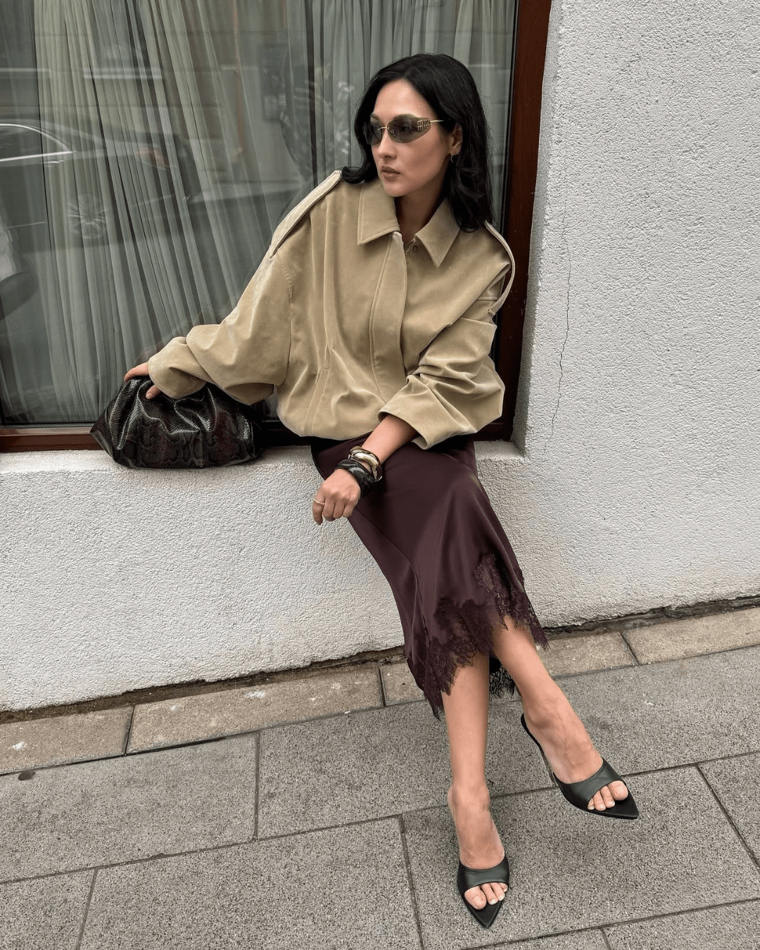 SOKYND Erica Faux Suede Bomber Jacket JacketSOKYND-248727-BEI-S-43383BeigeS
