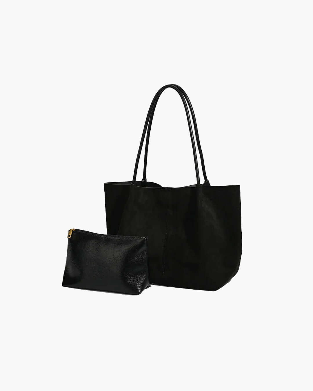 SOKYND Gina Suede Tote with Pouch BagSOKYND-414231-BLA-OS-44823Black