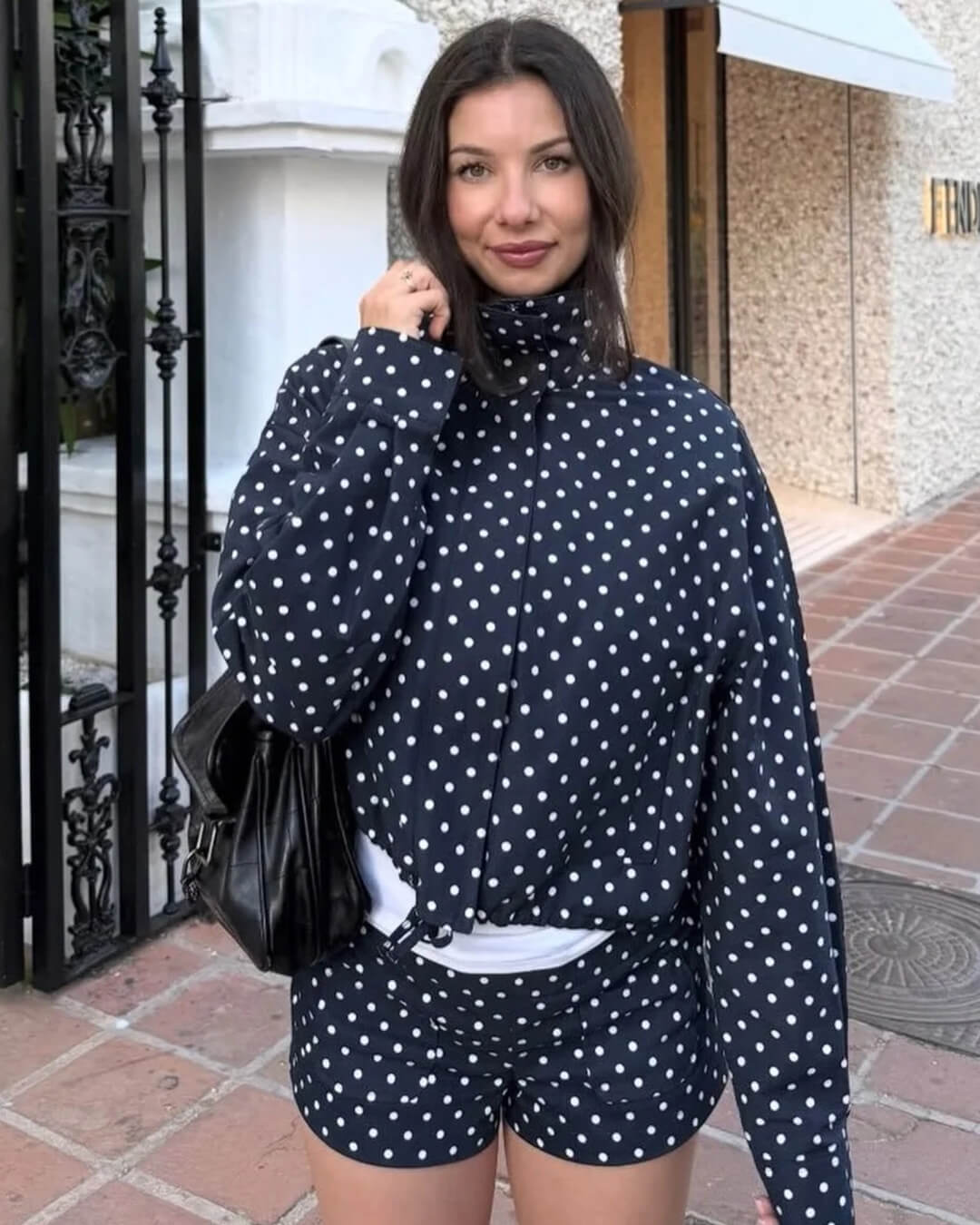 SOKYND Hera Polka Dot Jacket Coats & JacketsNz1774219786673837344BlackXS