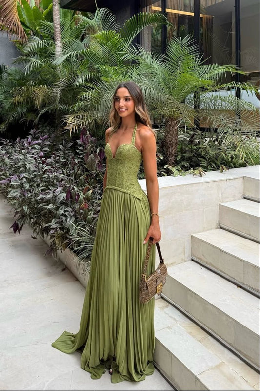 SOKYND Indra Pleated Corset Maxi Dress DressXS