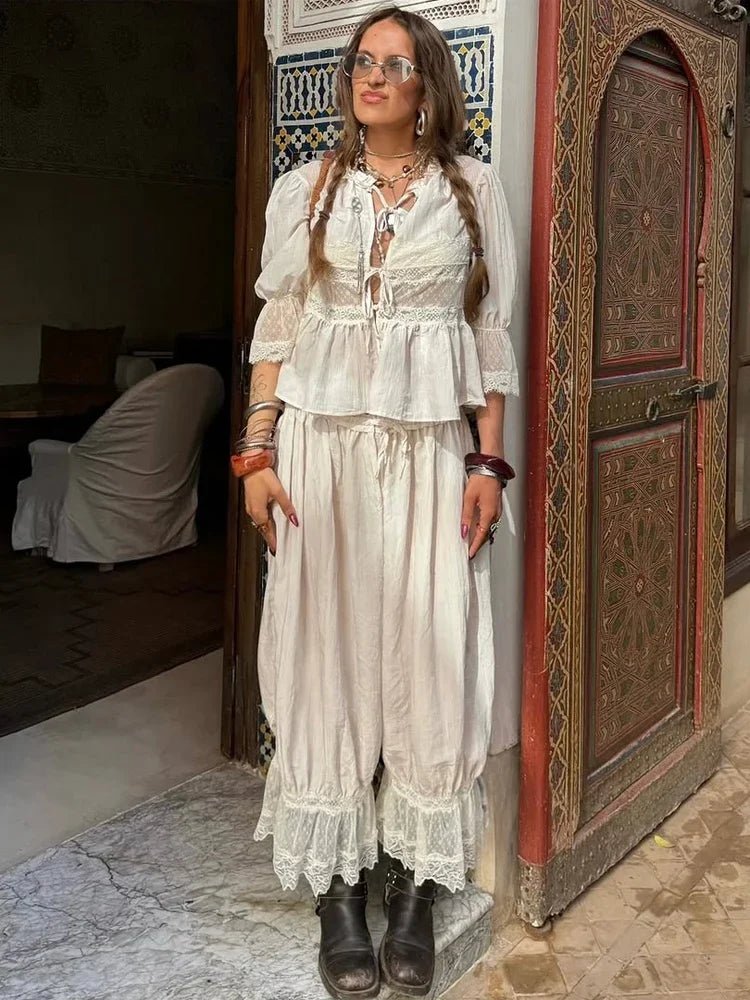 SOKYND Jasmine Lace Lantern Suit Matching SetsSOKYND-950999-WHI-S-47319WhiteS
