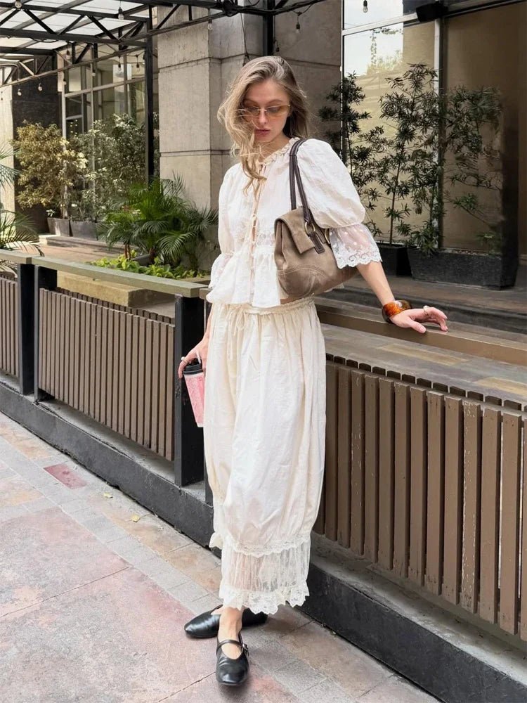 SOKYND Jasmine Lace Lantern Suit Matching SetsSOKYND-950999-WHI-S-47319WhiteS