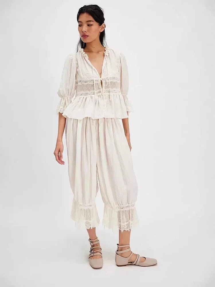 SOKYND Jasmine Lace Lantern Suit Matching SetsSOKYND-950999-WHI-S-47319WhiteS