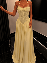 Jeanna Halter Corset Maxi Dress