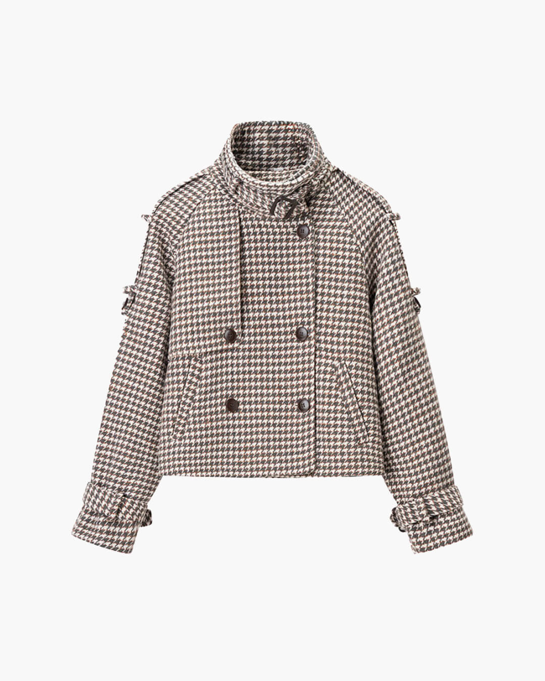 SOKYND Jenny Plaid Trench Coat CoatSOKYND-312919-CHE-S-14359BrownS