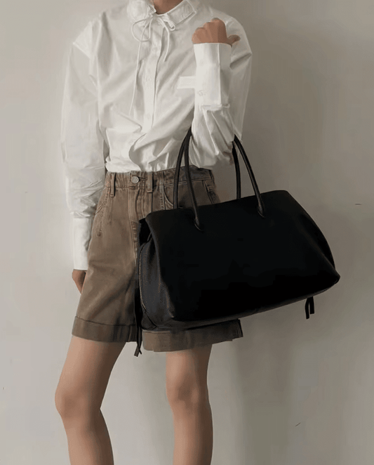 SOKYND Jessica Multi-Compartment Shoulder Tote Bag BagSOKYND-956695-BEI-L-78167BeigeLarge 38x20x23 cm