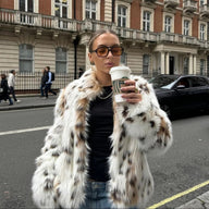 Josephine Leopard Faux Fur Coat