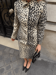 Set in Ecopelliccia Leopardata Julia a Due Pezzi