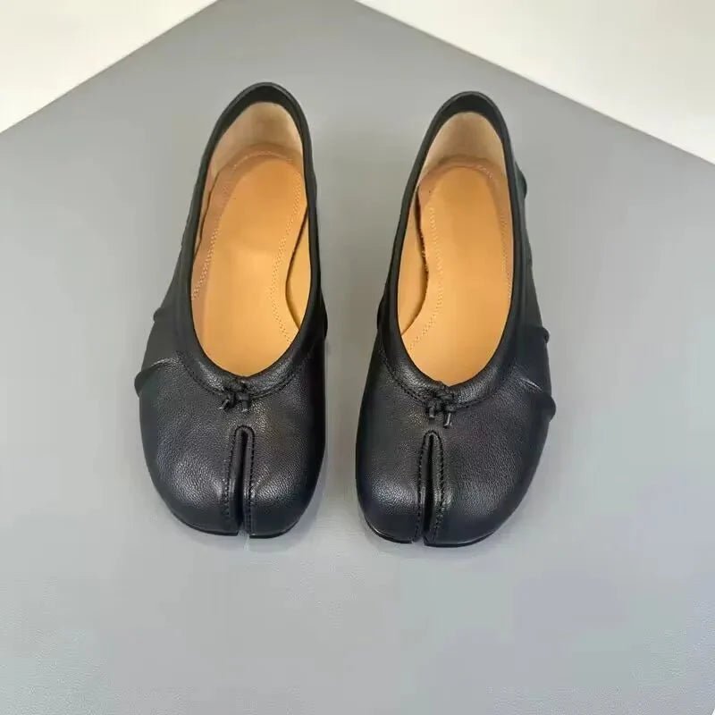 SOKYND Kaira Split - Toe Leather Mules ShoesBlack35