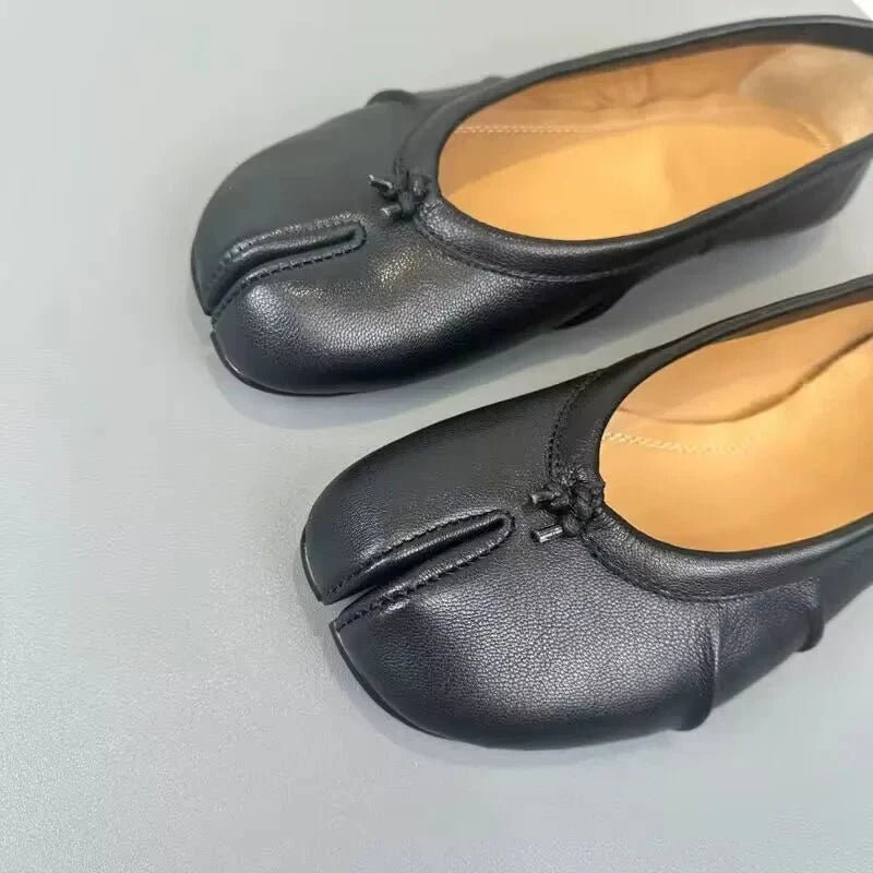 SOKYND Kaira Split - Toe Leather Mules ShoesBlack36