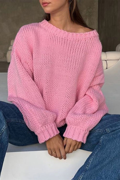 SOKYND Katie Crew Neck Layering Sweater SweaterSOKYND-960023-PIN-S-70551PinkOne Size