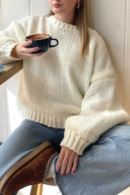 SOKYND Katie Crew Neck Layering Sweater SweaterSOKYND-960023-WHI-S-01623WhiteOne Size