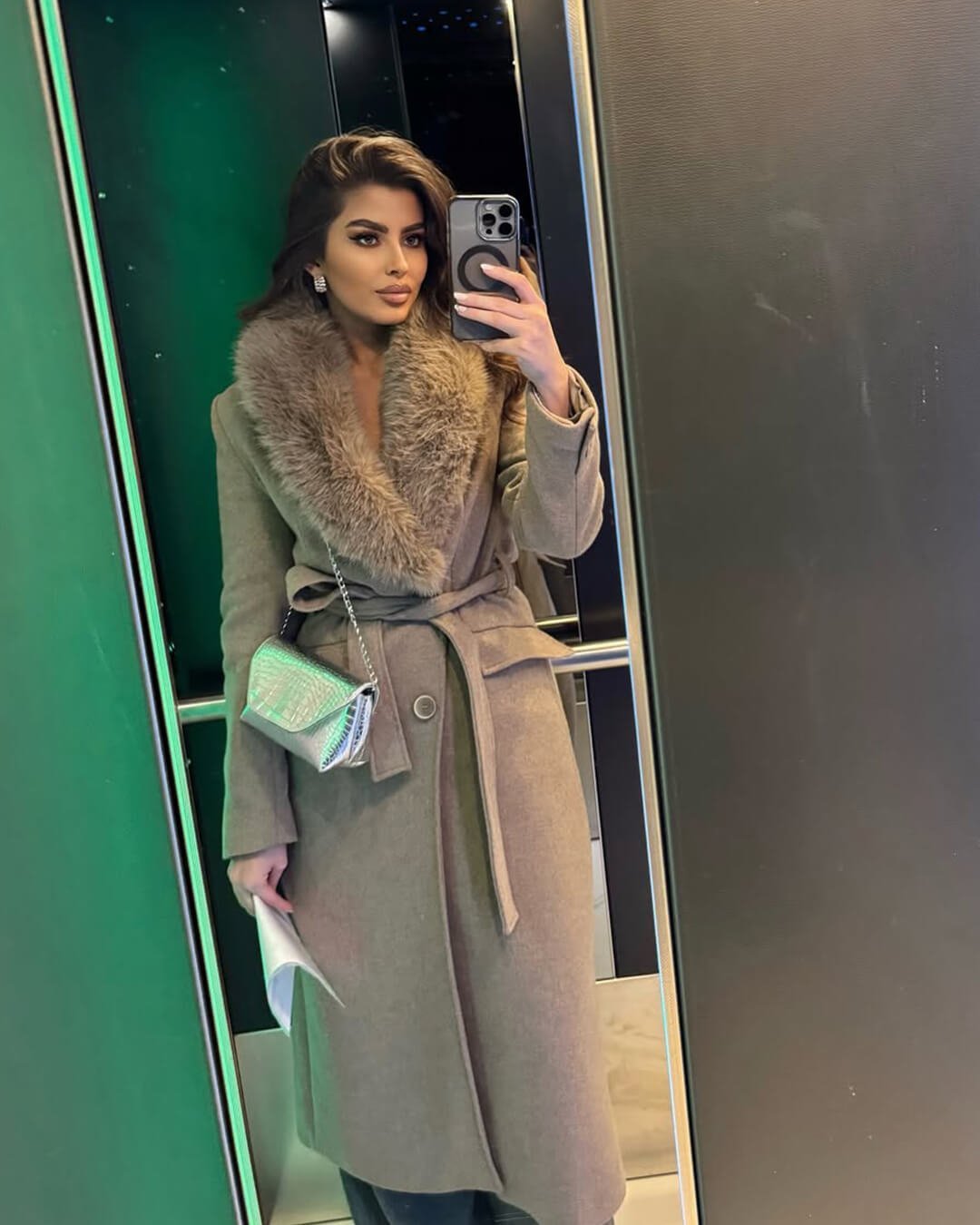 SOKYND Kirsty Faux Fur Collar Maxi Coat Coats & JacketsoP1767625273834995200BeigeL