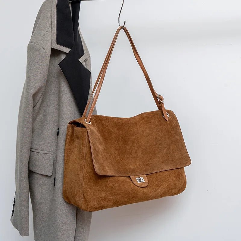 SOKYND Lara Matte Suede Crossbody Tote BagSOKYND-215383-BRO-OS-35095Brown