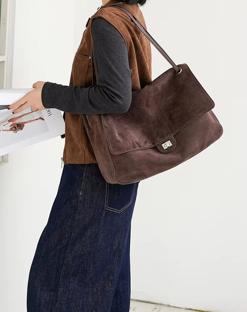 SOKYND Lara Matte Suede Crossbody Tote BagSOKYND-215383-BRO-OS-35095Brown