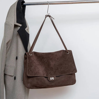 SOKYND Lara Matte Suede Crossbody Tote BagCoffee
