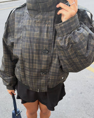 Giubbotto bomber Laura vintage a quadri
