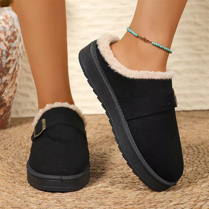 SOKYND Layla Faux Fur Lined Suede Clogs ShoesSOKYND-979991-BLA-36-09943Black36
