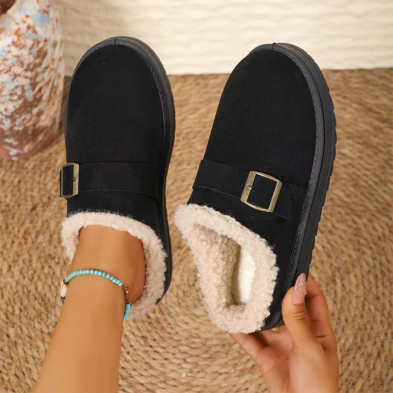 SOKYND Layla Faux Fur Lined Suede Clogs ShoesSOKYND-979991-BLA-40-11639Black40