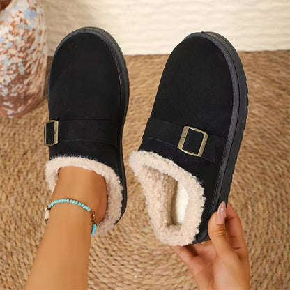 SOKYND Layla Faux Fur Lined Suede Clogs ShoesSOKYND-979991-BLA-40-11639Black40