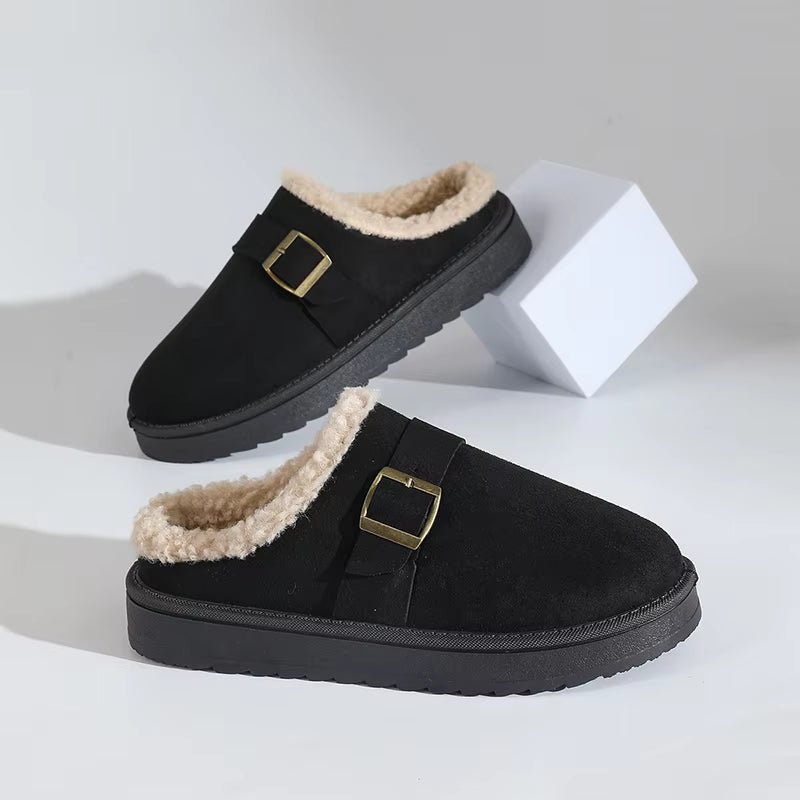 SOKYND Layla Faux Fur Lined Suede Clogs ShoesSOKYND-979991-BLA-42-46103Black42